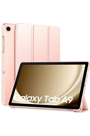 Fibaks Samsung Galaxy Tab A9 SM-X110 Uyumlu Smart Kapak Katlanabilir Koruyucu Uyku Modlu Tablet Kılıfı