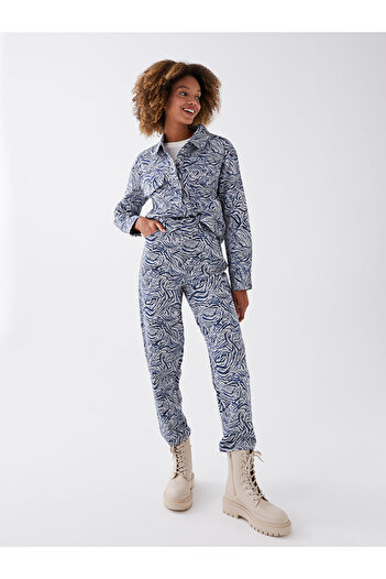 LC Waikiki Standard Fit Patterned Women's Trousers