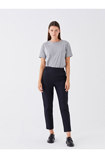 LC Waikiki Striped Women's Trousers - Elastic Waist