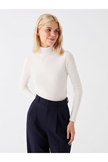 LC Waikiki Turtleneck Women's Knitwear Sweater - Solid Long Sleeve