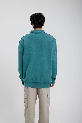NOMARC Φούτερ με φερμουάρ με γραμμένο μάρκα Green Pocket