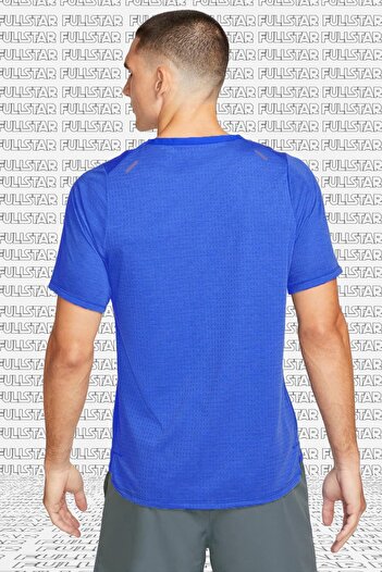 Nike Running Dri Fit Rise 365 Ανδρική μπλούζα με κοντό μανίκι Μπλε ανδρική μπλούζα για τρέξιμο μπλε