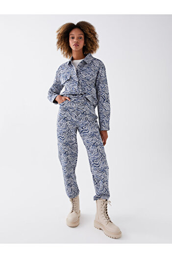 LC Waikiki Standard Fit Patterned Women's Trousers