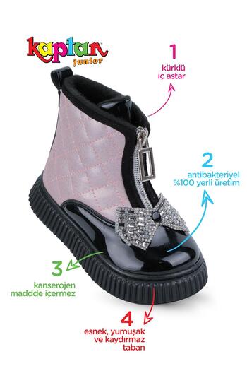 KAPTAN JUNIOR Captain Junior Baby Girl's Children's Boots Orthopedic Non-Slip Sole Barznk 560
