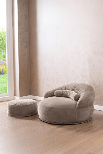 Doqu Home Living Puf Berjer Vista Ekru