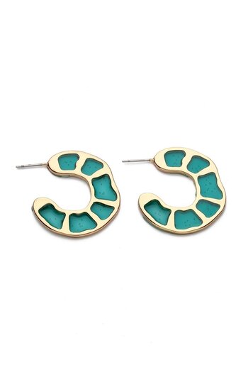 Modex Green Candy Stone Earrings