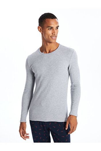 LC Waikiki Crew Neck Long Sleeve Men's Pajama Top (W4)