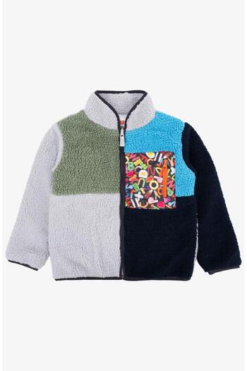 Haribo Boy's Zippered Plush Sweat 4-10 Years Gray