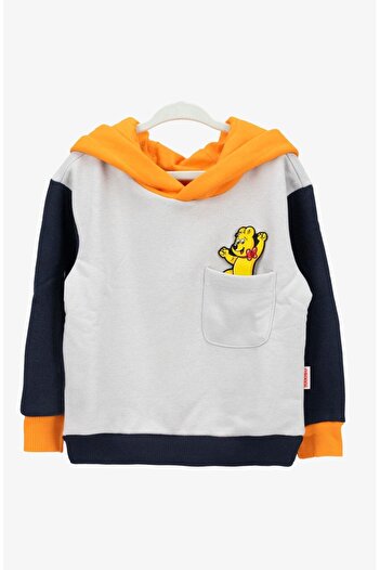 Haribo Goldbear Gray Hooded Pocket Sweatshirt