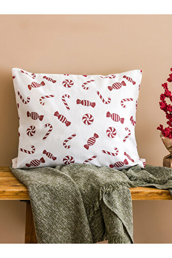 LC Waikiki Lcw Home Ecru Printed Throw Pillow Cover 45X45 cm