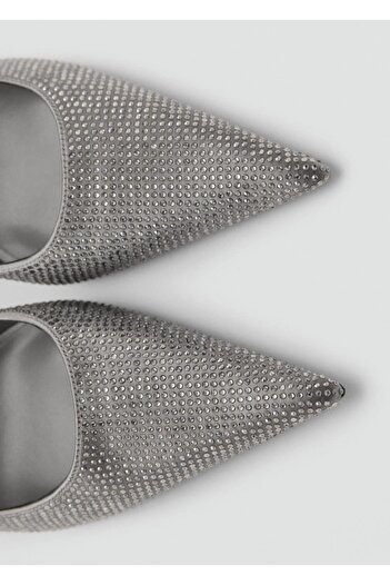 MANGO Woman Strass taşlı topuklu ayakkabı