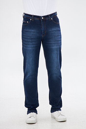 Polviton Navy Blue Regular Fit Men's Jeans - Medium 103
