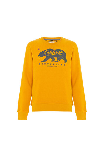 ROUTEFIELD Men's Sweatshirt Home Mustard Men's Sweatshirt Rfhome2122