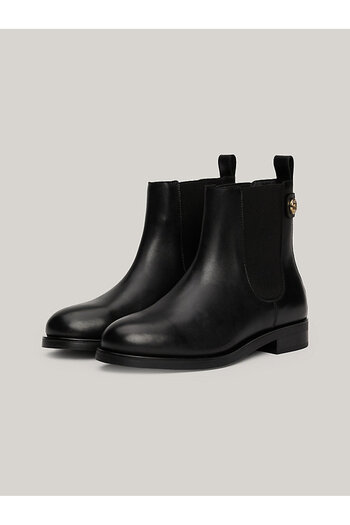 Tommy Hilfiger Leather Black Women's Boots Fw0Fw08184Bds