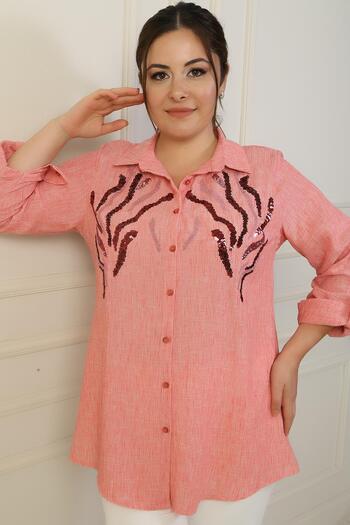 By Saygı B. Size Embroidered Shirt
