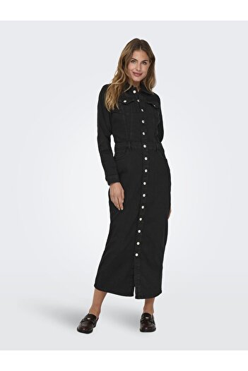 ONLY Jeanskleid ONLELLEN Langes Kleid
