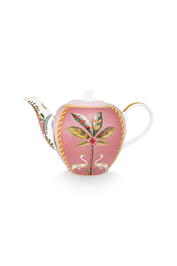 Pip Studio La Majorelle Pembe Porselen Demlik 1600 ml