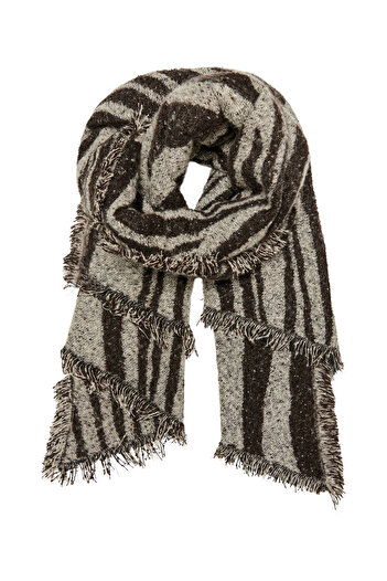 ONLY Women's Onllana Patterned Scarf 15299009   Brown