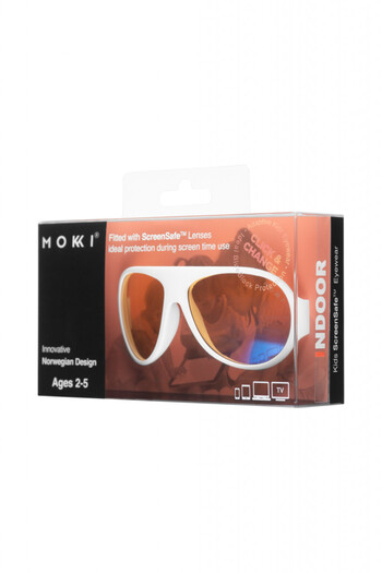 OEM Dětské brýle MOKKI Click & Change ScreenSafe s ochranou obrazovky, 2-5 let, bílé