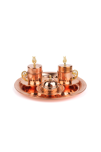 Zinnun Coffee Color Copper Set - 06 Model
