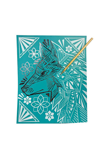 Ooly Scratch and Shine Creative Set - Geo Animals