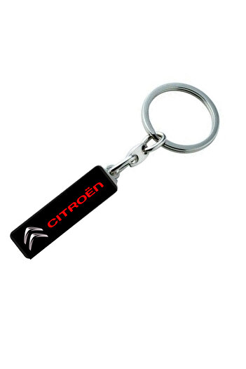 GARDENAUTO Citroen Logo Metal Automobile Keychain - Drop Printed