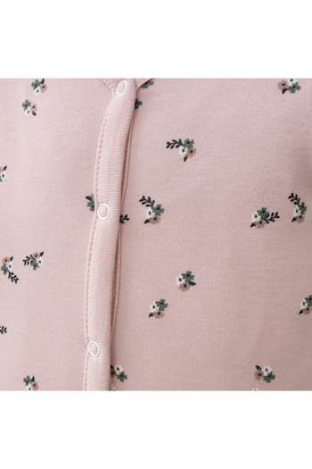 BABYLİM Baby Girl Printed Mini Rabbit Spring 4-Piece Jumpsuit Set 100% Cotton
