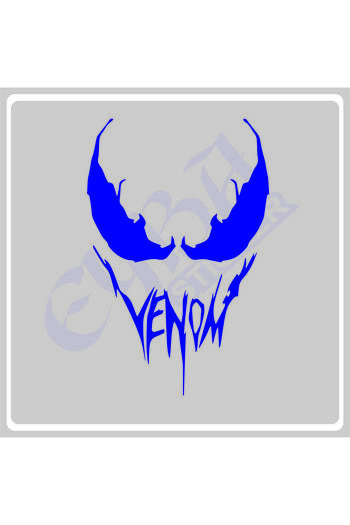 EYBA STİCKER Autocolant Venom 16x12 Cm - Mașină, Motocicletă, Cască, Laptop, Sticlă Scrisă