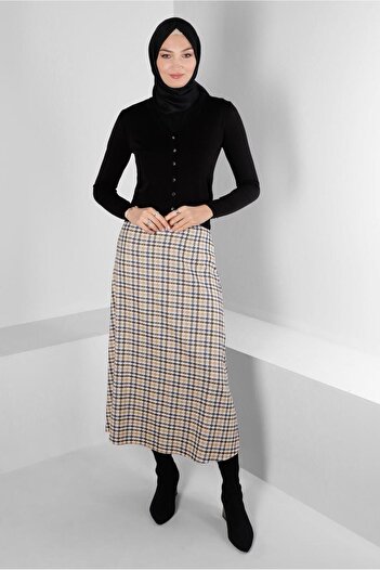 Alvina Fustă cu model în carouri 60357