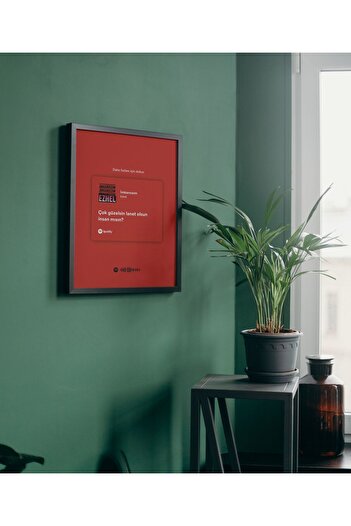 Arthopia Spotify Lyrics Ezhel İmkansızım Dekorasyon Yüksek Kaliteli Çerçeveli Tablo Poster