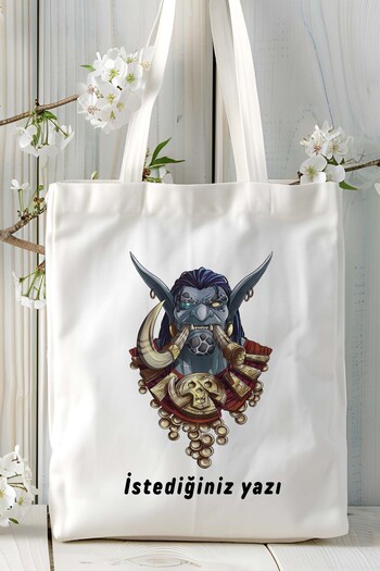 ART HEDİYE World of Warcraft Game Printed υφασμάτινη τσάντα τσάντα ώμου μοντέλο 2