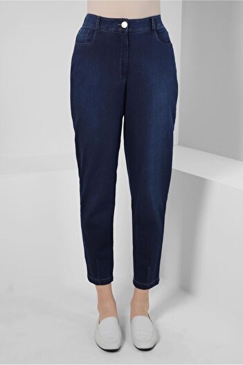 Alvina High Waist Denim Trousers - 70563 Model
