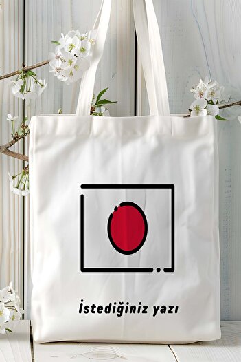 ART HEDİYE Japan Flag Printed Cloth Bag Shoulder Bag Model