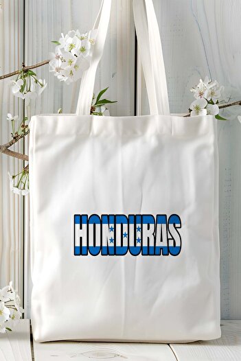 ART HEDİYE Honduras Flag Printed Cloth Bag Shoulder Bag Model