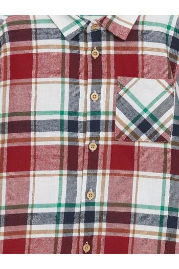 LC Waikiki Lcw Kids Plaid Long Sleeve Plaid Print Boys Shirt