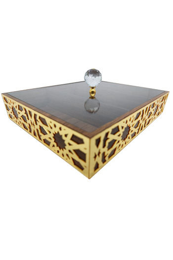 şamaksesuar Special Wooden Turkish Delight - Nuts 3 Section Box