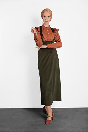 Alvina Buttoned Velvet Gile 40312