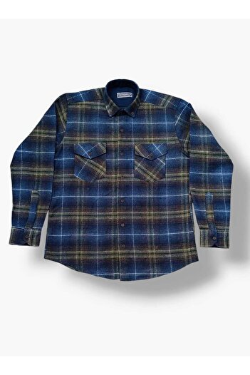 ETİQET Classic Cut Double Pocket Cover Thick Griller Wool Dad Shirt[Top Quality Product]