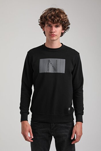 NEW WORLD POLO Crew Neck Black Slim Fit Sweatshirt 23Fwm60152