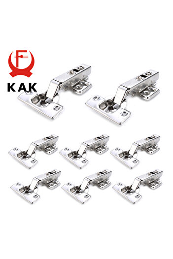 Choice KAK 8 Pieces Stainless Steel Cabinet Hinges Soft Closing Hydraulic Door Hinge Damper Buffer Kitch...