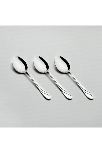 Nehir Sapphire Food Spoon - 6 Stainless Steel Food Spoon