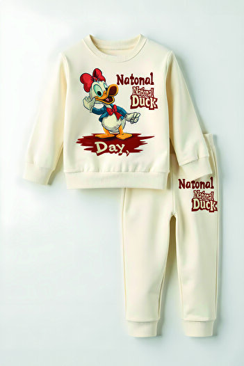 MYADA Premium National Duck Printed Bottom Top Kids Suit 22466