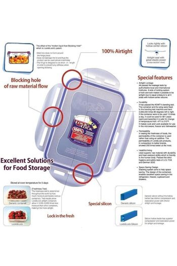 Lock & Lock Durable Plastic Food Container, 6.5 ml Capacity | 6 PC