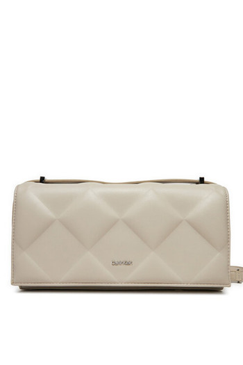 Calvin Klein Ecru Women's Shoulder Bag - Quilt Conv