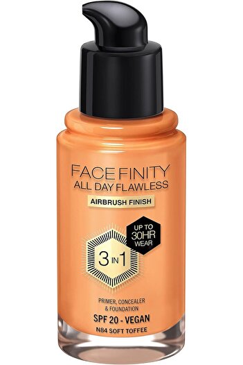 Max Factor Facefinity All Day Flawless Foundation - N84 - Soft Toffee, 30ml