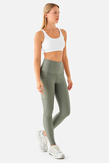 Superstacy Stella High Waist Pocket Recovery Moss Green Sports Leggings
