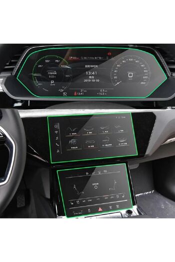 Velvoria Audi Q8 2020-2023 Instrument and Multimedia Dual Screen Navigation 9H Nano Anti-Broken Screen Protector