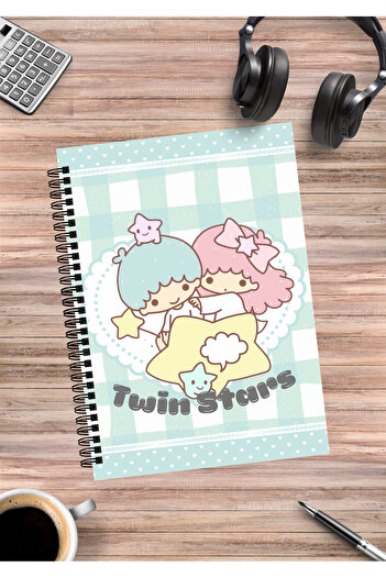 Home Sanrio Cinnamoroll Kuromi Melody Kitty - Pompompurin Twinstars Spiral Notebook