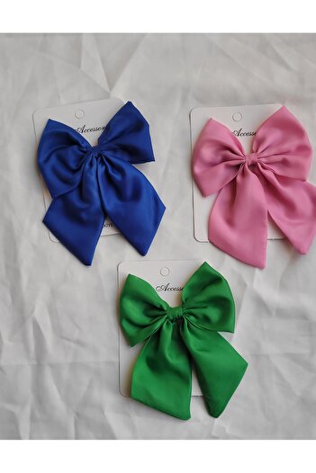 LO ADORO 3 Pieces Girl's Buckle Bow Buckle Collet Buckle Blue Purple Green Mustard Navy Black Buckle