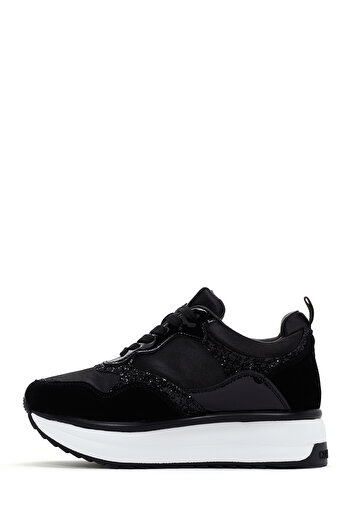 Derimod Alberto Guardiani Louise Black Leather Sneaker - Thick Sole G03g100009